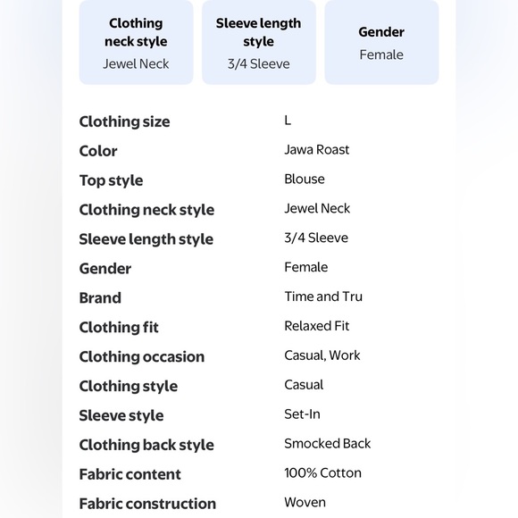 NWT Navy and Brown Floral Button-Front Blouse - Picture 7 of 8